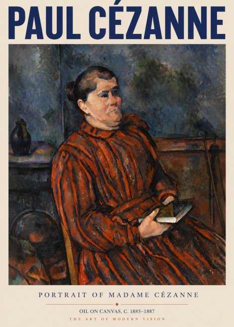 Paul Cézanne Portrait of Madame Cézanne I No2 - Plakat