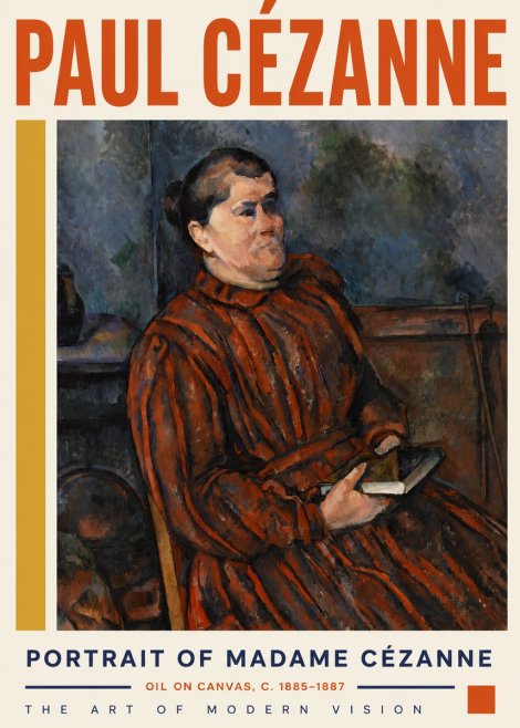 Paul Cézanne Portrait of Madame Cézanne I No5 - Plakat