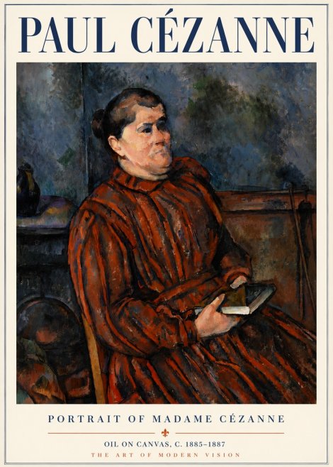 Paul Cézanne Portrait of Madame Cézanne I No6 - Plakat