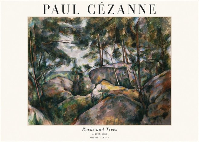 Paul Cézanne Rocks and Trees II No1 - Plakat