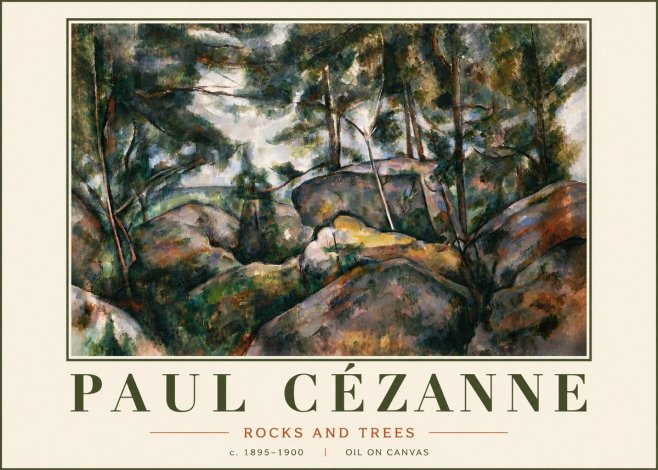 Paul Cézanne Rocks and Trees II No6 - Plakat
