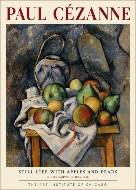 Paul Cézanne Still Life with Apples and Pears No4 - Plakat
