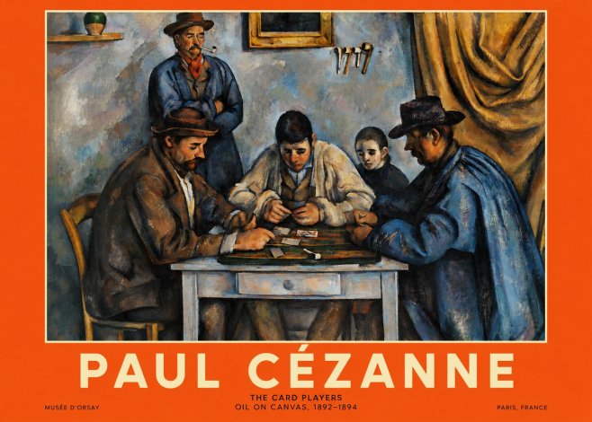 Paul Cézanne The Card Players I No2 - Plakat