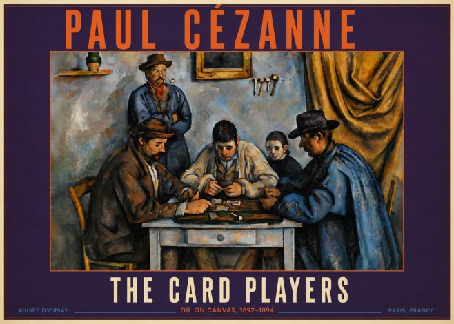 Paul Cézanne The Card Players I No5 - Plakat