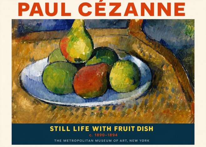 Paul Cézanne Still Life with Fruit Dish No2 - Plakat