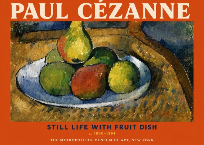 Paul Cézanne Still Life with Fruit Dish No3 - Plakat