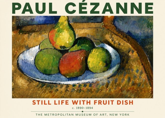 Paul Cézanne Still Life with Fruit Dish No4 - Plakat
