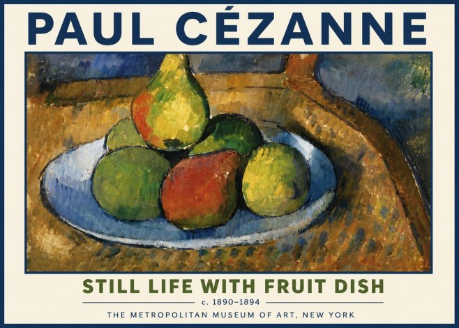 Paul Cézanne Still Life with Fruit Dish No5 - Plakat