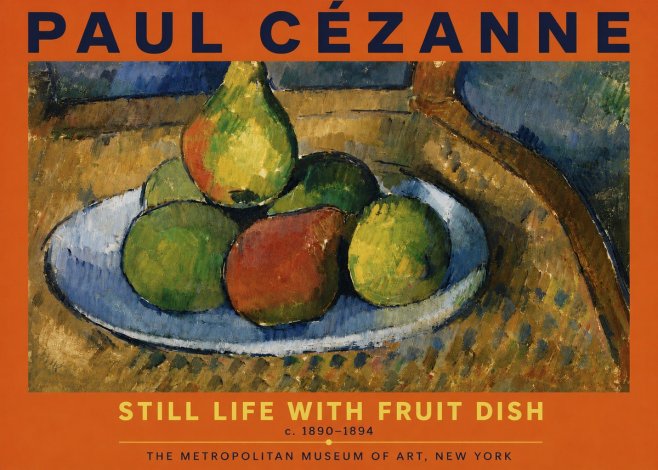 Paul Cézanne Still Life with Fruit Dish No6 - Plakat