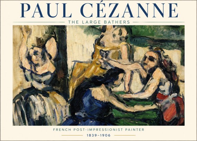 Paul Cézanne The Large Bathers II No3 - Plakat