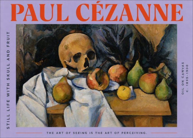 Paul Cézanne Still Life with Skull and Fruit No4 - Plakat