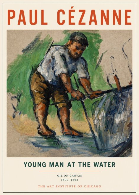 Paul Cézanne Young Man at the Water No4 - Plakat
