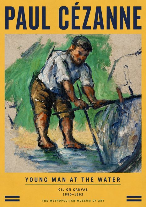 Paul Cézanne Young Man at the Water No5 - Plakat