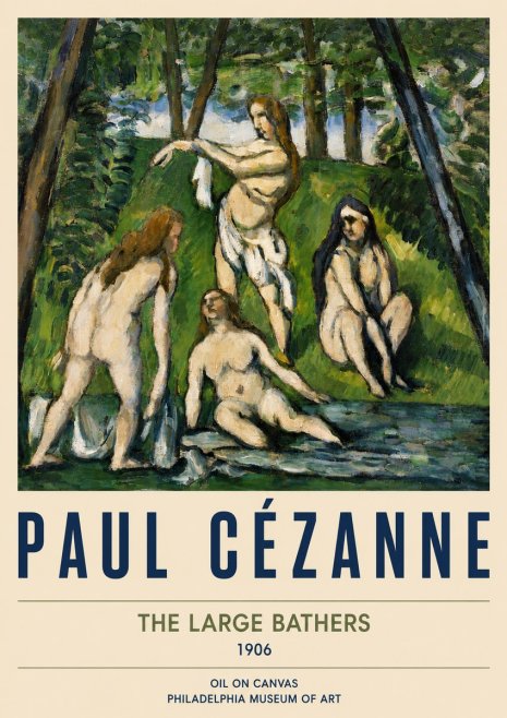 Paul Cézanne The Large Bathers IV No5 - Plakat