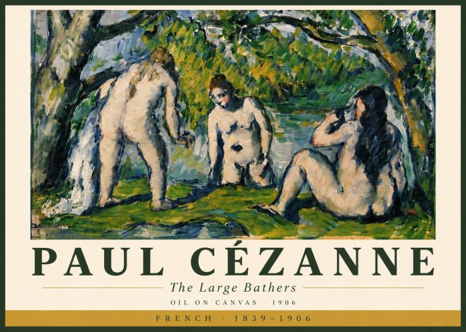 Paul Cézanne The Large Bathers V No5 - Plakat