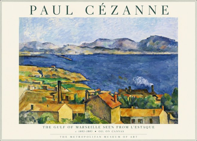 Paul Cézanne The Gulf of Marseille Seen from L'estaque No3 - Plakat