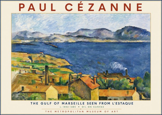 Paul Cézanne The Gulf of Marseille Seen from L'estaque No6 - Plakat