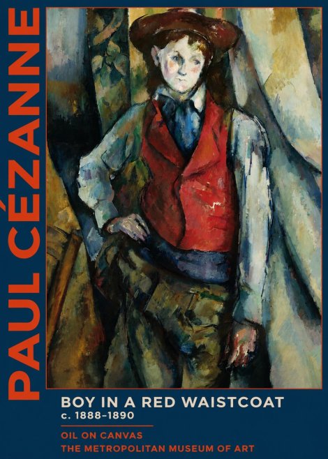 Paul Cézanne Boy in a Red Waistcoat No2 - Plakat