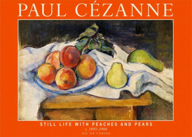 Paul Cézanne Still Life with Peaches and Pears No2 - Plakat