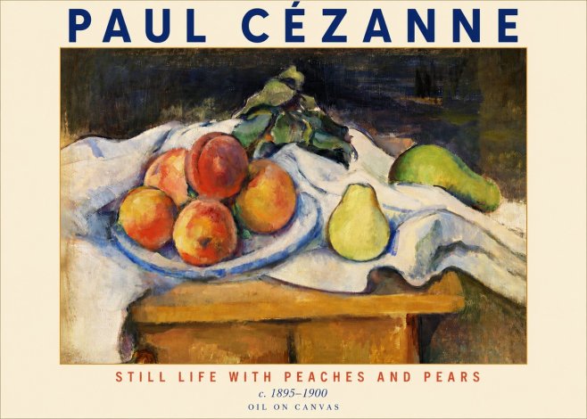 Paul Cézanne Still Life with Peaches and Pears No3 - Plakat