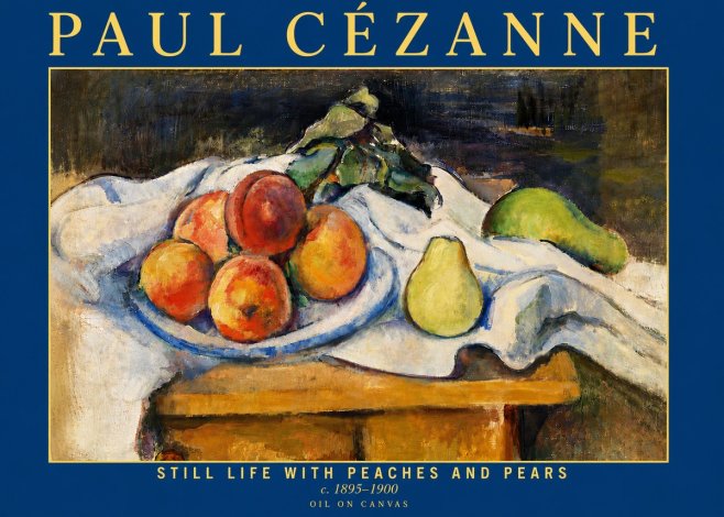 Paul Cézanne Still Life with Peaches and Pears No6 - Plakat