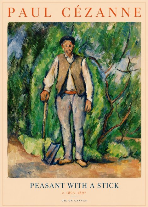 Paul Cézanne Peasant with a Stick No3 - Plakat