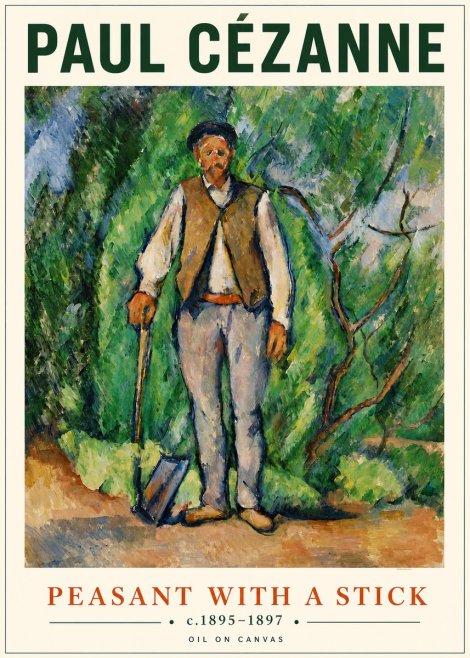 Paul Cézanne Peasant with a Stick No4 - Plakat