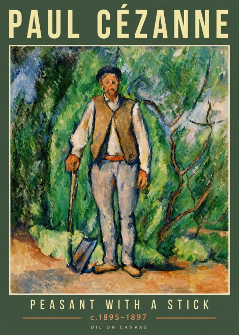 Paul Cézanne Peasant with a Stick No5 - Plakat