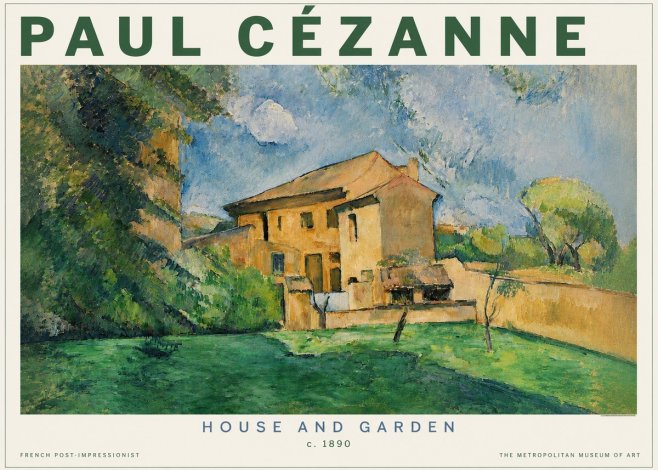Paul Cézanne House and Garden No3 - Plakat