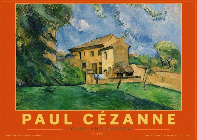 Paul Cézanne House and Garden No5 - Plakat