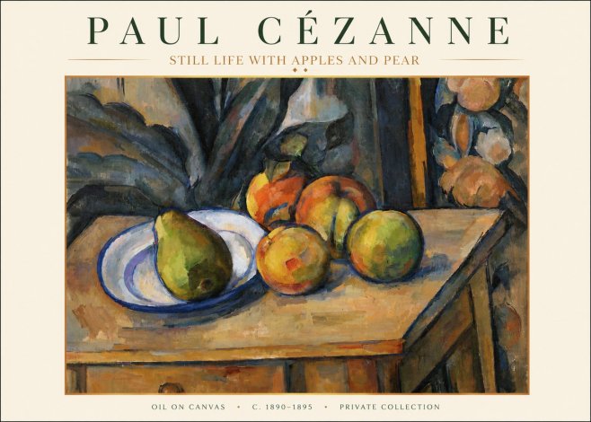 Paul Cézanne Still Life with Apples and Pear No3 - Plakat