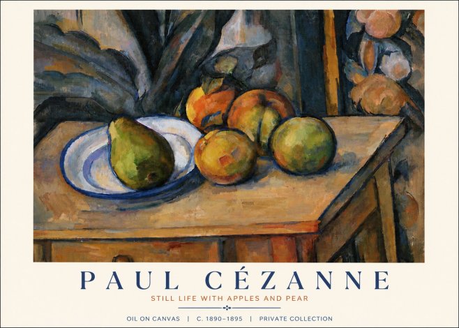 Paul Cézanne Still Life with Apples and Pear No5 - Plakat