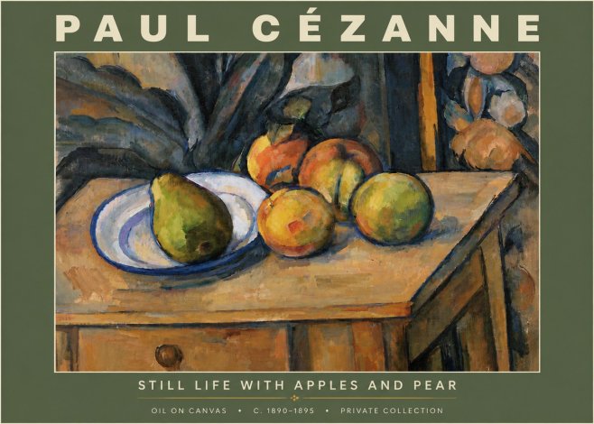 Paul Cézanne Still Life with Apples and Pear No6 - Plakat