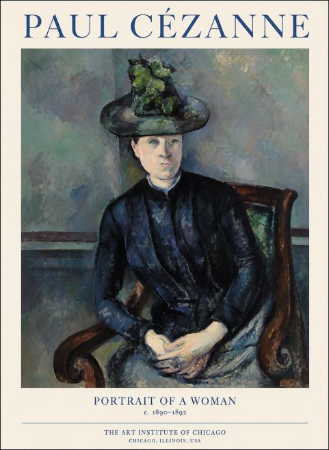 Paul Cézanne Portrait of a Woman II No1 - Plakat