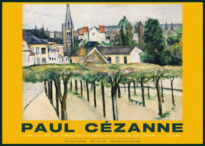 Paul Cézanne The Allée of Chestnut Trees at Jas De Bouffan No2 - Plakat