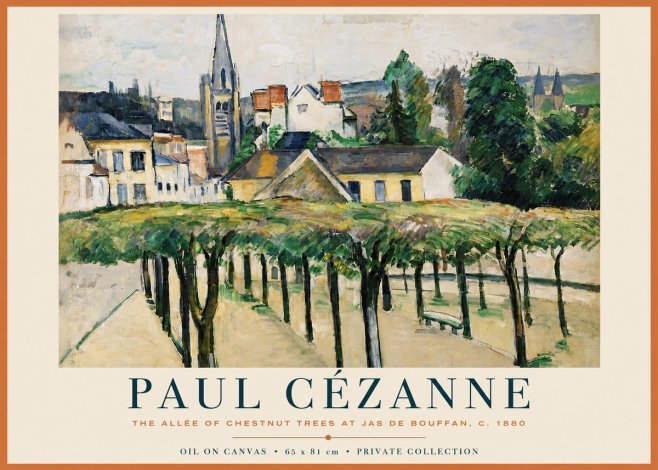 Paul Cézanne The Allée of Chestnut Trees at Jas De Bouffan No4 - Plakat