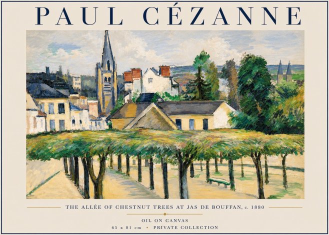 Paul Cézanne The Allée of Chestnut Trees at Jas De Bouffan No6 - Plakat