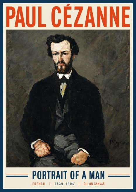Paul Cézanne Portrait of a Man II No3 - Plakat
