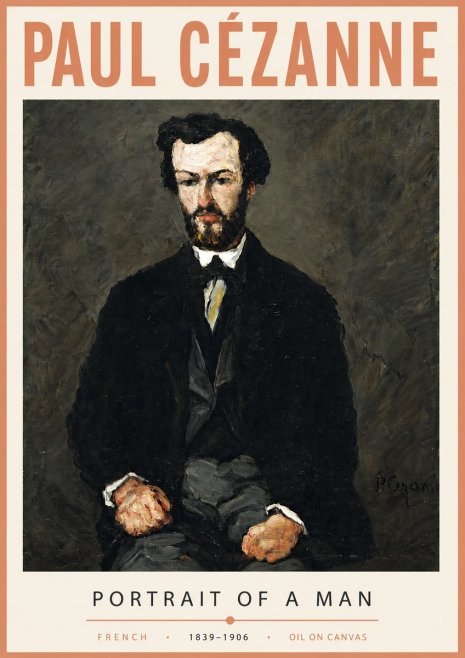 Paul Cézanne Portrait of a Man II No4 - Plakat