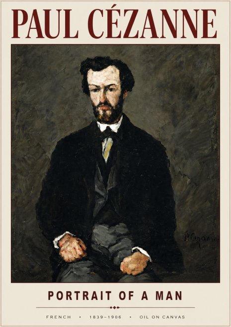Paul Cézanne Portrait of a Man II No5 - Plakat