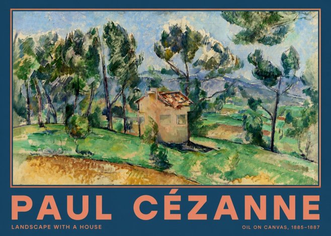 Paul Cézanne Landscape with a House No2 - Plakat