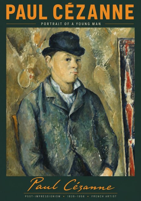Paul Cézanne Portrait of a Young Man No2 - Plakat