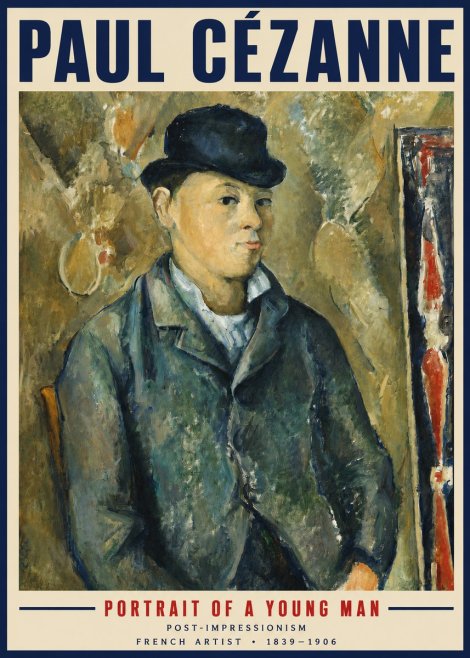 Paul Cézanne Portrait of a Young Man No3 - Plakat