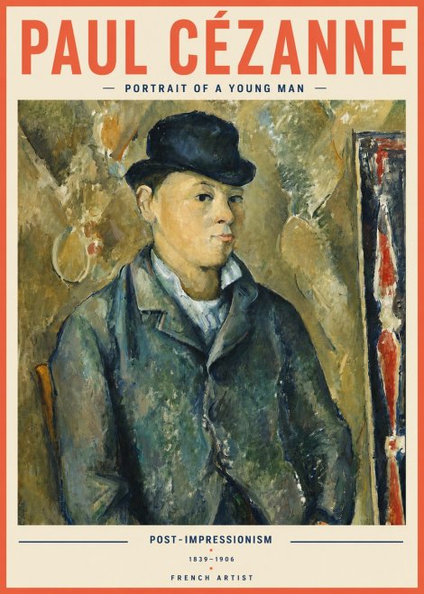 Paul Cézanne Portrait of a Young Man No4 - Plakat