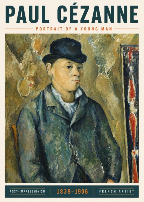Paul Cézanne Portrait of a Young Man No5 - Plakat