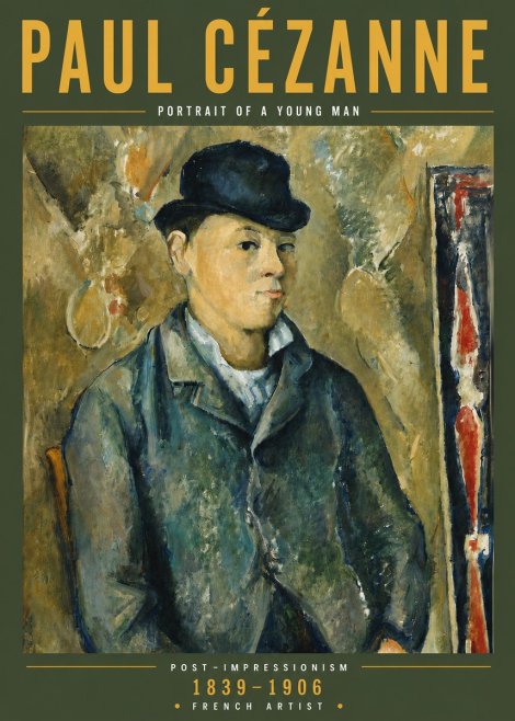 Paul Cézanne Portrait of a Young Man No6 - Plakat