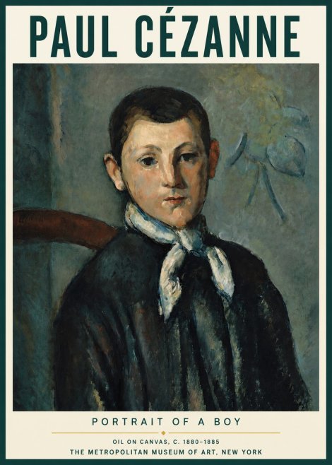 Paul Cézanne Portrait of a Boy No3 - Plakat