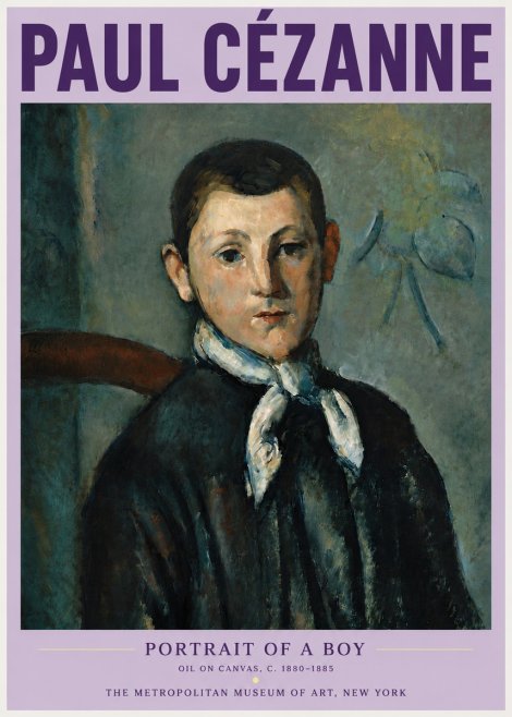 Paul Cézanne Portrait of a Boy No5 - Plakat