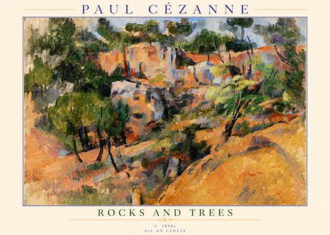 Paul Cézanne Rocks and Trees III No5 - Plakat