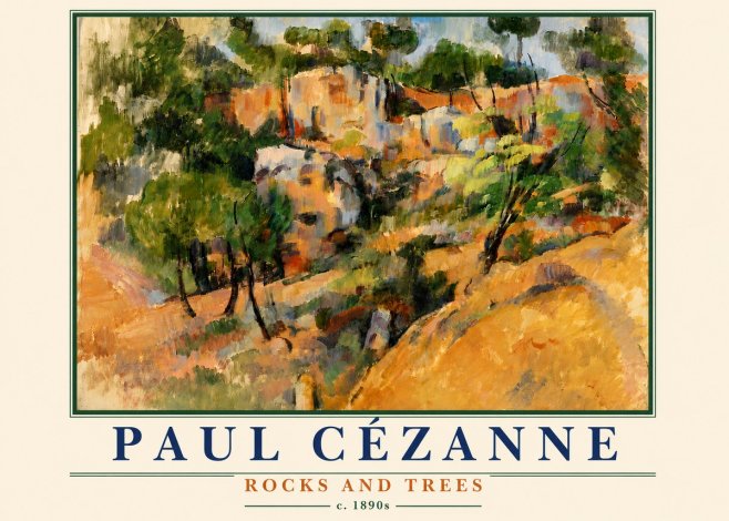 Paul Cézanne Rocks and Trees III No6 - Plakat